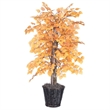 Vickerman 4' Artificial Aspen Bush with Rattan Basket in Orange