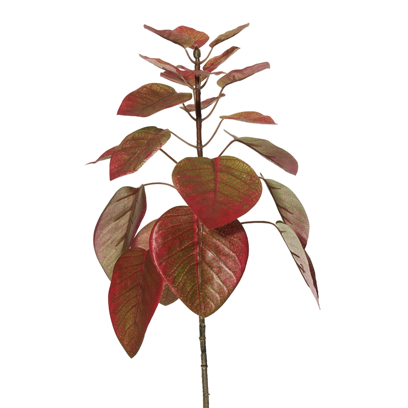 Vickerman 4' Contemporary Fabric Artificial Potted Rogot Rurple Tree in Red