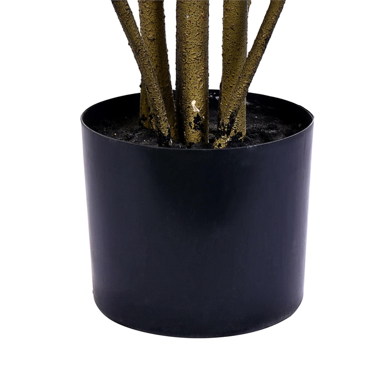 Vickerman 7' Potted Artificial Green and Orange Croton Tree