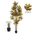 Vickerman 7' Potted Artificial Green and Orange Croton Tree