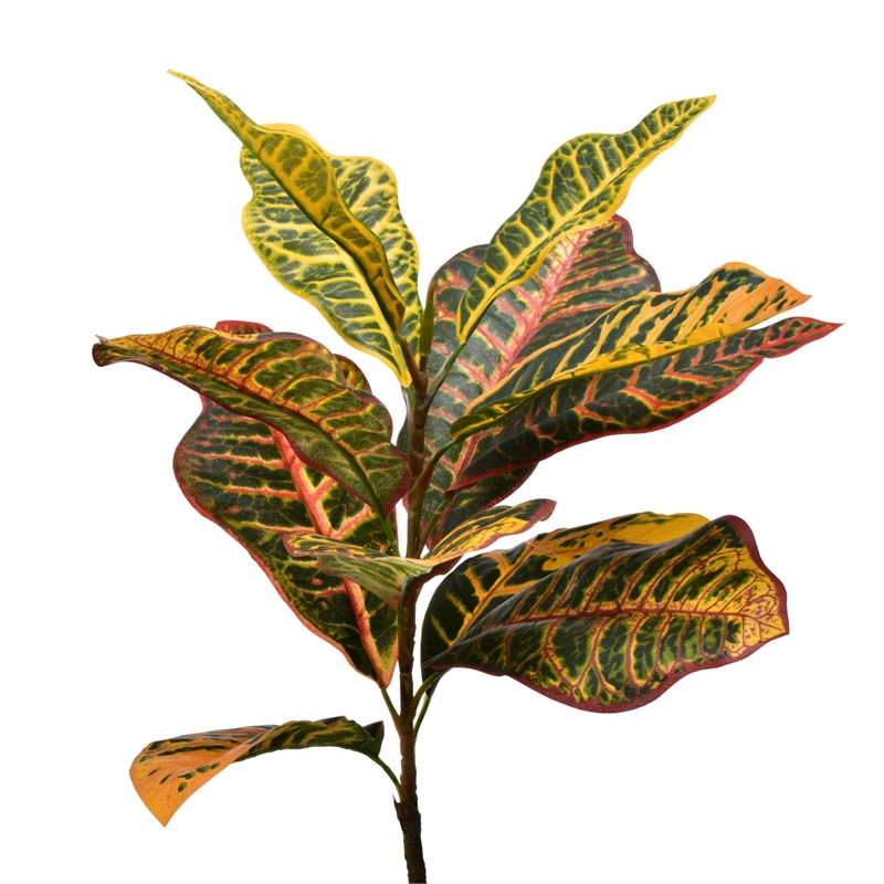 Vickerman 7' Potted Artificial Green and Orange Croton Tree