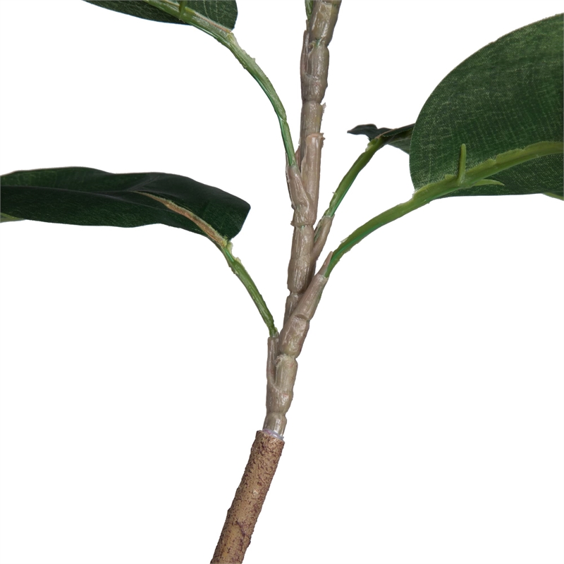 Vickerman 7' Potted Artificial Green Rubber Tree.