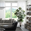 Vickerman 7' Potted Artificial Green Rubber Tree.
