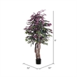 Vickerman 6' Artificial Capensia Executive Tree with Basket in Green/Red