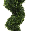 Vickerman 6' Plastic Artificial Potted Boxwood Spiral Tree in Green