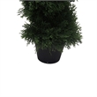 Vickerman 4' Plastic Artificial Potted Cedar Spiral Tree in Green