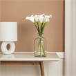Vickerman 14'' Contemporary Fabric Artificial Calla Lily Bundle in White