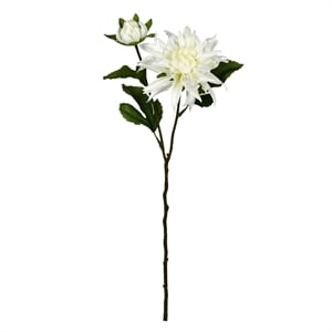 Vickerman 17&quot Fabric Artificial Dahlia Spray in Cream (Set of 6)