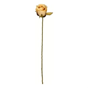 Vickerman 18&quot Fabric Artificial Rose Stem in Mustard Yellow (Set of 12)