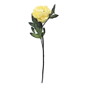Vickerman 25&quot Contemporary Fabric Artificial Peony Stem in Yellow (Set of 3)