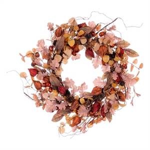 Vickerman 22&quot Red Assorted Leaf Wreath