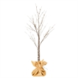 Vickerman 4' Brown Frosted Twig Tree. Warm White 3mm Wide Angle LED lights