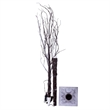 Vickerman 6' Brown Frosted Twig Tree. Warm White 3mm Wide Angle LED lights