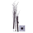 Vickerman 8' Brown Frosted Twig Tree. Warm White 3mm Wide Angle LED lights