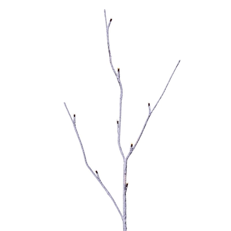 Vickerman 4' Brown Frosted Twig Tree Grove. Warm White LED lights. 5 Piece Set