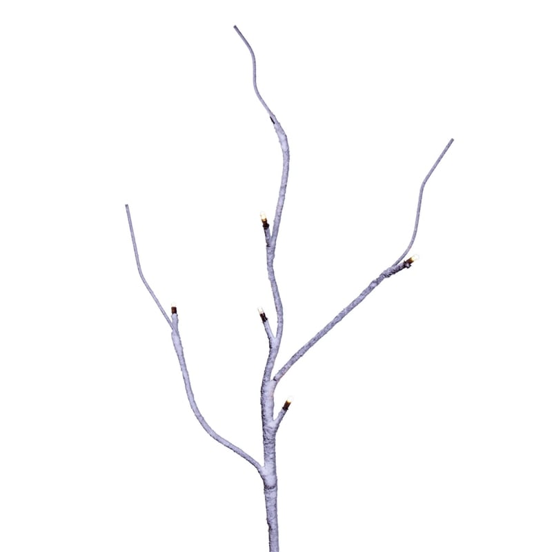 Vickerman 3' Brown Frosted Twig Tree. Warm White 3mm Wide Angle LED lights