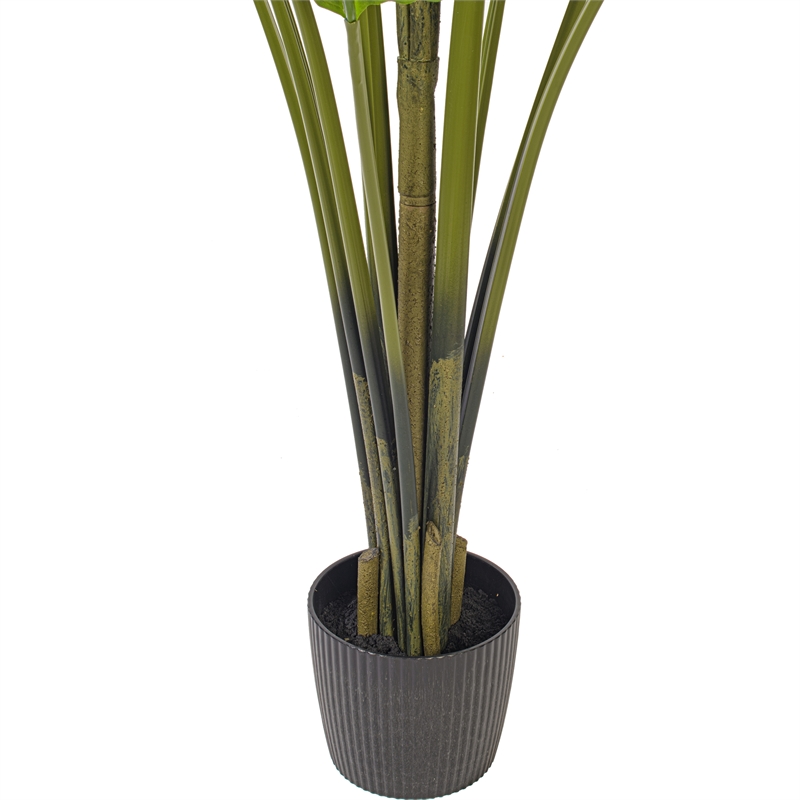 Vickerman 7' Artificial Potted Travellers Palm Tree.