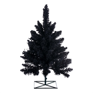 Vickerman 3' x 25&quot Flocked Black Fir 234T