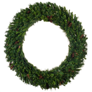 Vickerman 60&quot Cheyenne Pine Wreath 860T 40 Cones