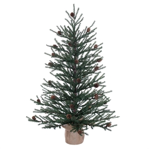 Vickerman 30&quot Carmel Pine w/Cones 684T Burlap Base