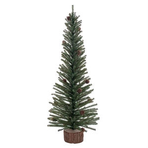 Vickerman 32&quot Carmel Pine Tree 320 Tips Wood Base