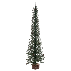 Vickerman 48&quot Carmel Pine Tree 432 Tips Wood Base