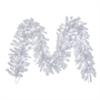 Vickerman 9' Flocked White Garland LED 100PW