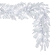 Vickerman 9' Flocked White Garland LED 100PW