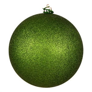 Vickerman 4.75&quot Juniper Glitter Ball Drilled 4/Bag