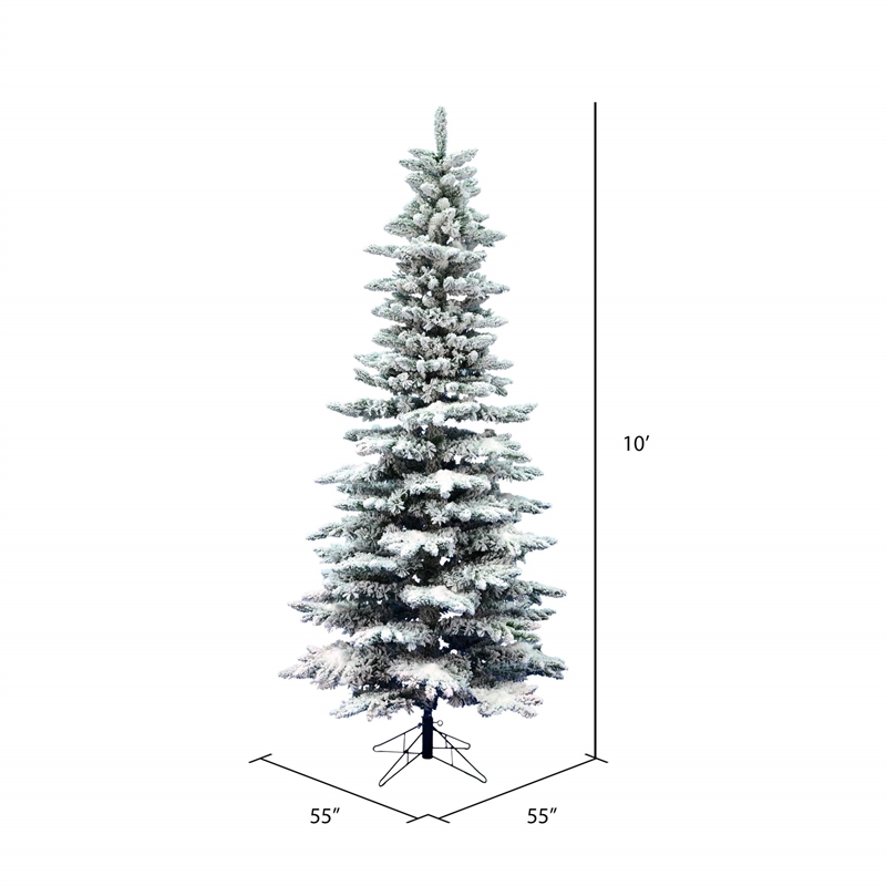 Vickerman Plastic Artificial Christmas Tree with 1743 PVC Tips in Green
