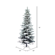 Vickerman Plastic Artificial Christmas Tree with 1743 PVC Tips in Green