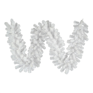 Vickerman 9' x 12&quot Crystal White Garland 210T