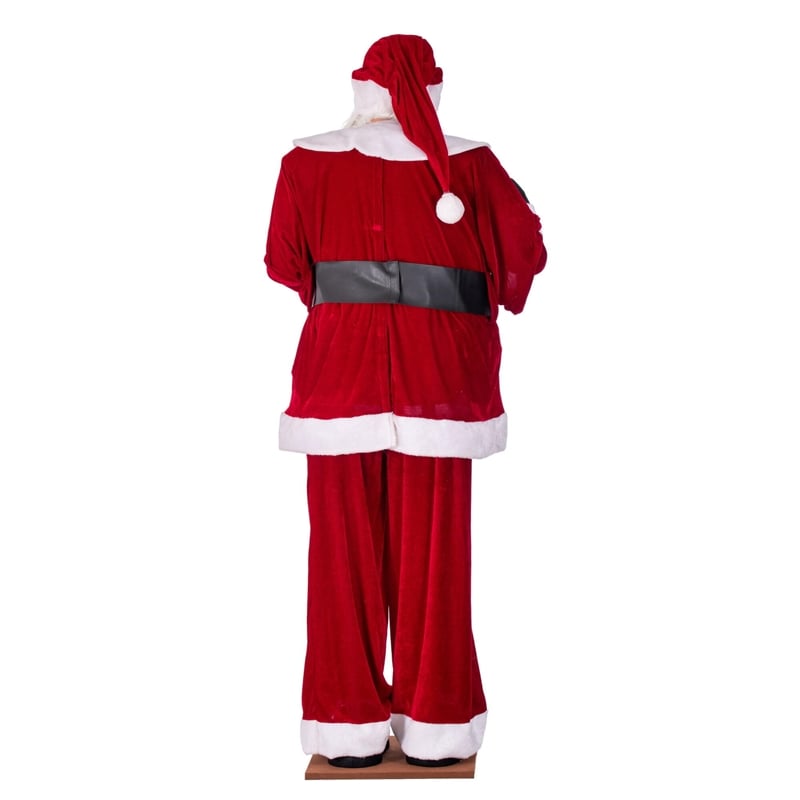 Vickerman 6' Red Velvet Standing/Sitting Santa in Red
