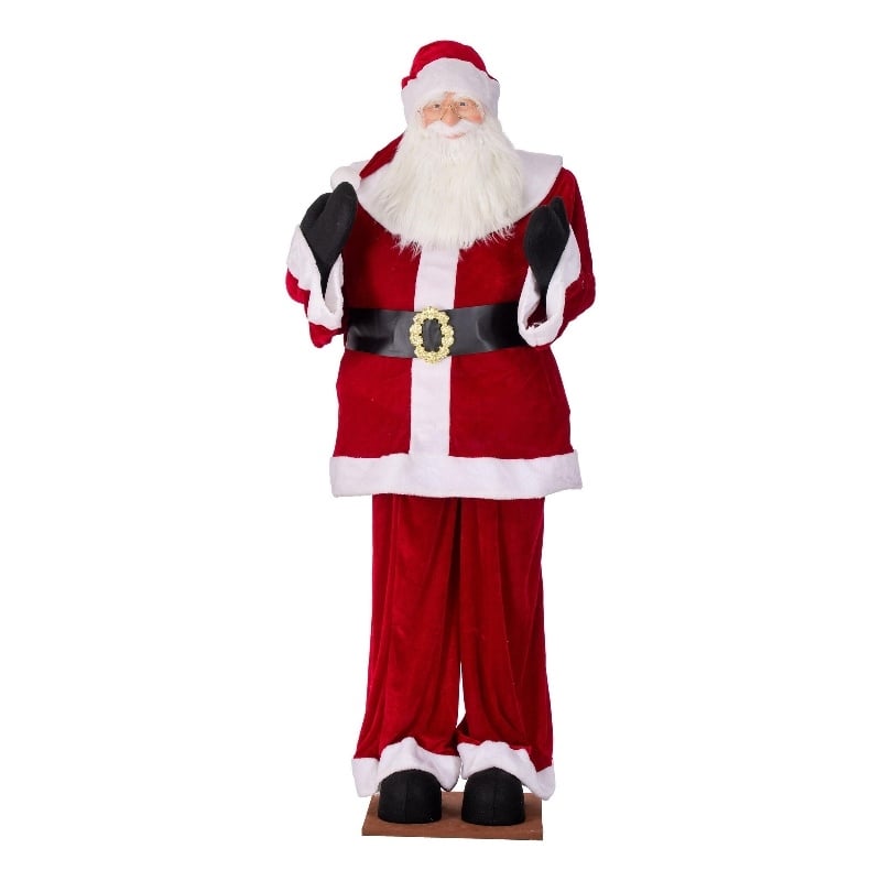 Vickerman 6' Red Velvet Standing/Sitting Santa in Red