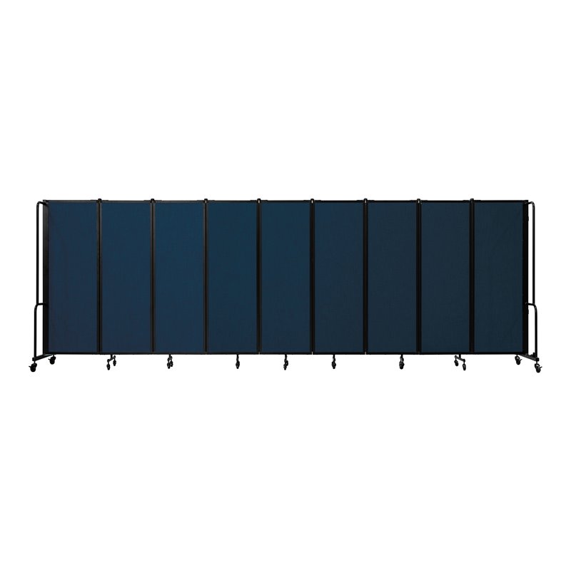 NPS ROBO Series 6ft Modern Metal Room Divider with 9 Sections in Blue