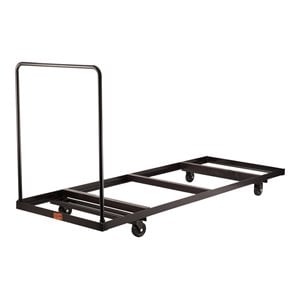 NPS Modern Metal Folding Table Dolly for Horizontal Storage Up To 96&quotL in Brown