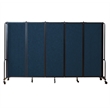 NPS ROBO Series 6ft Modern Metal Room Divider with 5 Sections in Blue