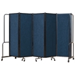 NPS ROBO Series 6ft Modern Metal Room Divider with 5 Sections in Blue