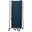 NPS ROBO Series 6ft Modern Metal Room Divider with 5 Sections in Blue