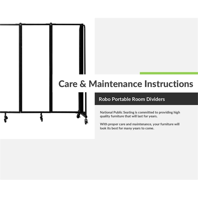 NPS ROBO Series 6ft Modern Metal Room Divider with 5 Sections in Blue