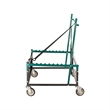 NPS Modern 4-caster Powder-Coated Steel Metal Table Assist Dolly in Brown