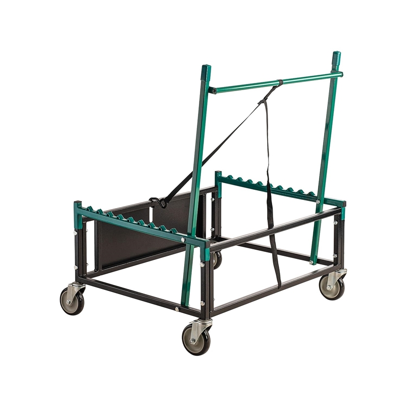 NPS Modern 4-caster Powder-Coated Steel Metal Table Assist Dolly in Brown