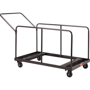 NPS Modern Metal Folding Table Dolly For Round and Rectangular Tables in Brown