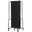 NPS ROBO Series 6ft Modern Metal Room Divider with 3 Sections in Black