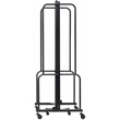 NPS ROBO Series 6ft Modern Metal Room Divider with 3 Sections in Black