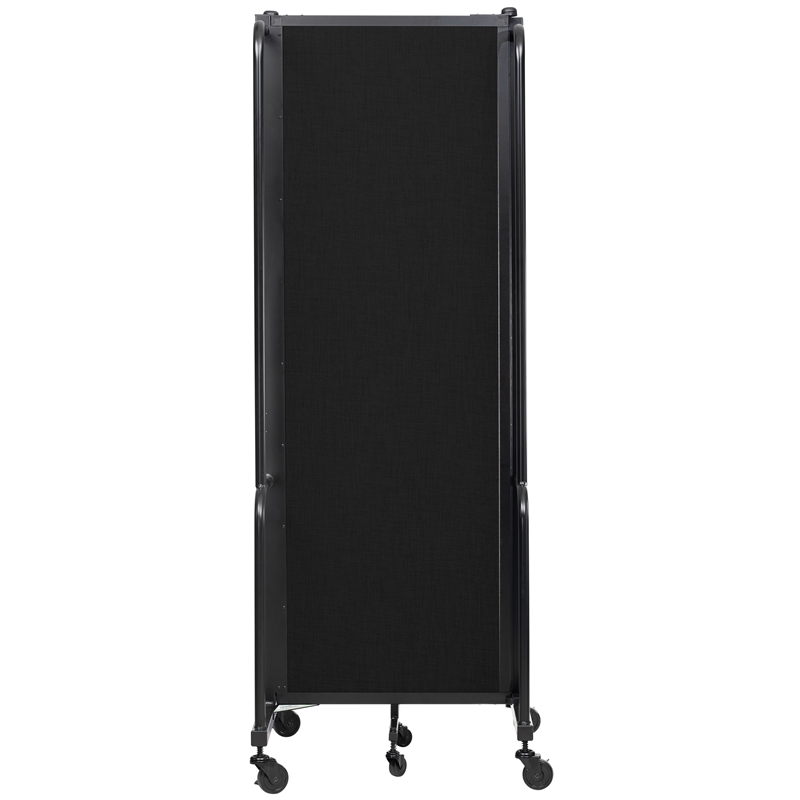 NPS ROBO Series 6ft Modern Metal Room Divider with 3 Sections in Black