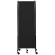 NPS ROBO Series 6ft Modern Metal Room Divider with 3 Sections in Black