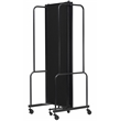 NPS ROBO Series 6ft Modern Metal Room Divider with 3 Sections in Black