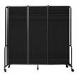 NPS ROBO Series 6ft Modern Metal Room Divider with 3 Sections in Black