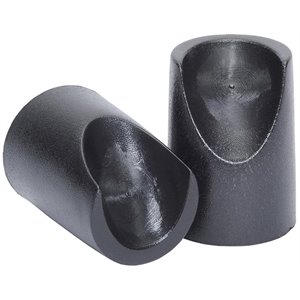 NPS Modern Plastic Folding Chair V-Tip Caps in Black (Set of 100)